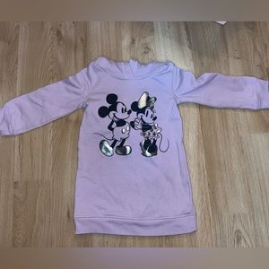 BABY GAP DISNEY MINNIE MICKEY HOODED SWEATSHIRT DRESS SIZE 2t gently used